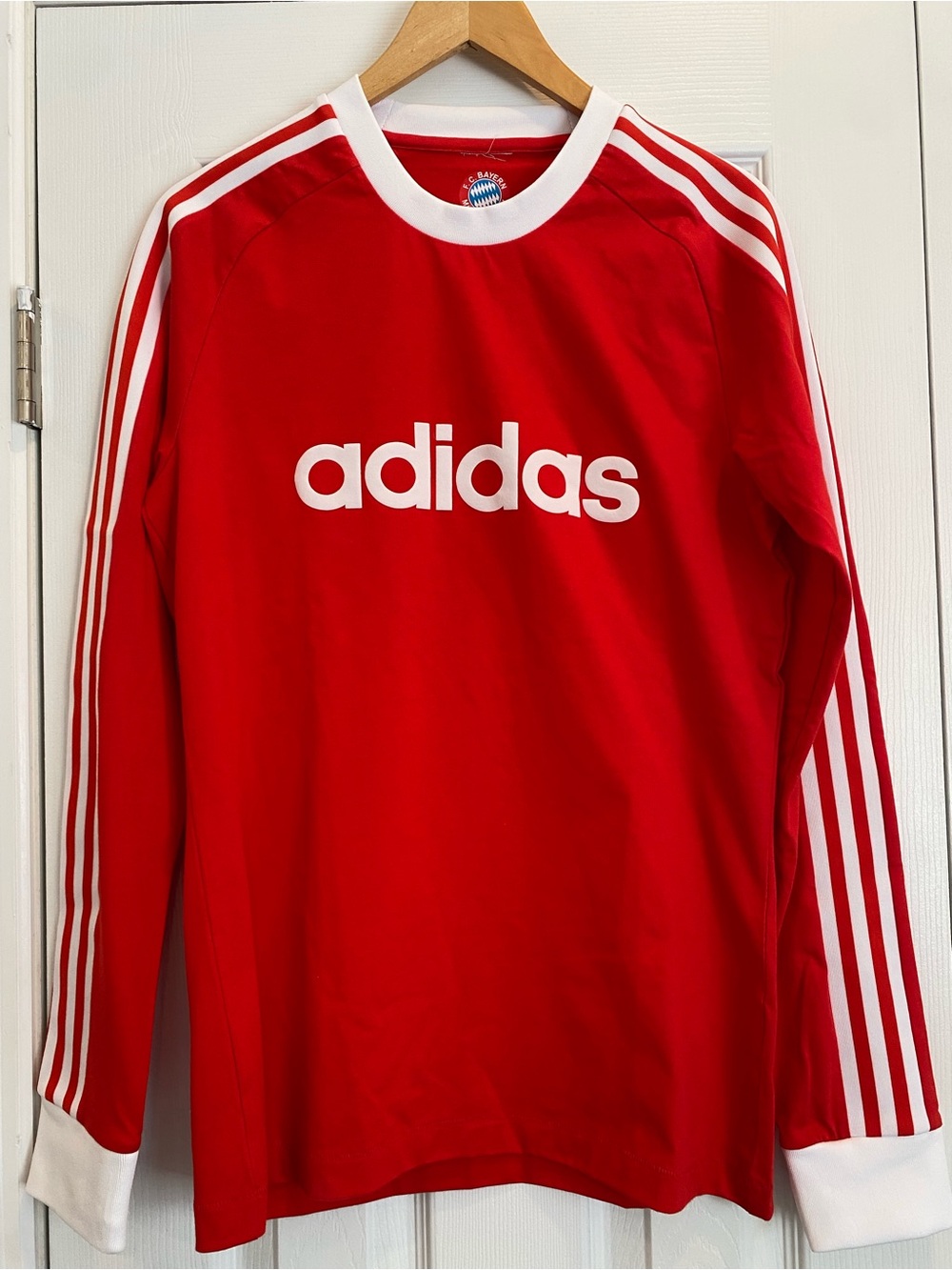 adidas Bayern München jersey Red White Long Sleeve Jersey 70’s